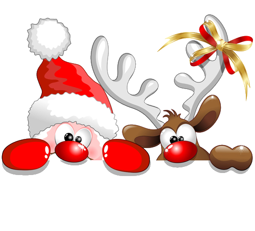 santa-and-reindeer-peaking