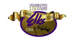 A logo for elks usa celebrating 1 5 0 years of service.