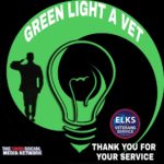 Elks green light a vet thank you for your service.