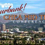 A large banner with the words " hollywood burbank chea mid term conference 2 0 1 9 ".