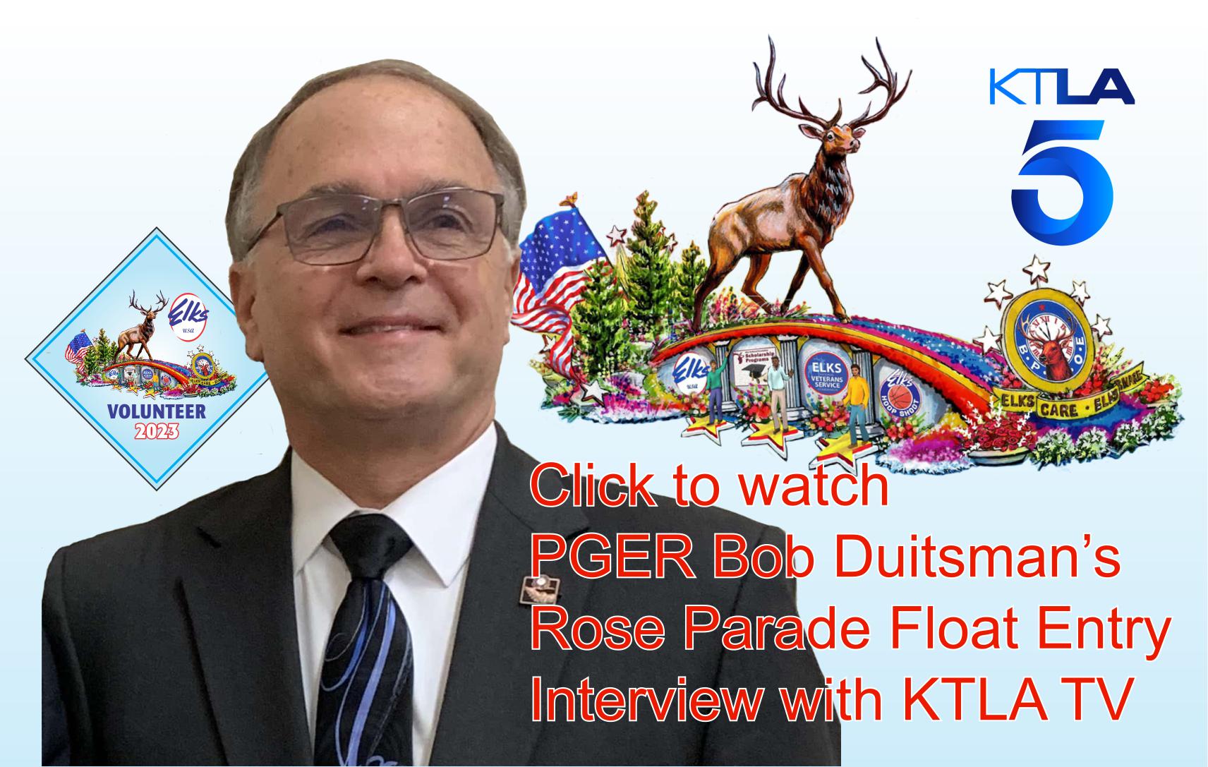 KTLA Rose Parade Interview with Honorable Robert L. Duitsman
