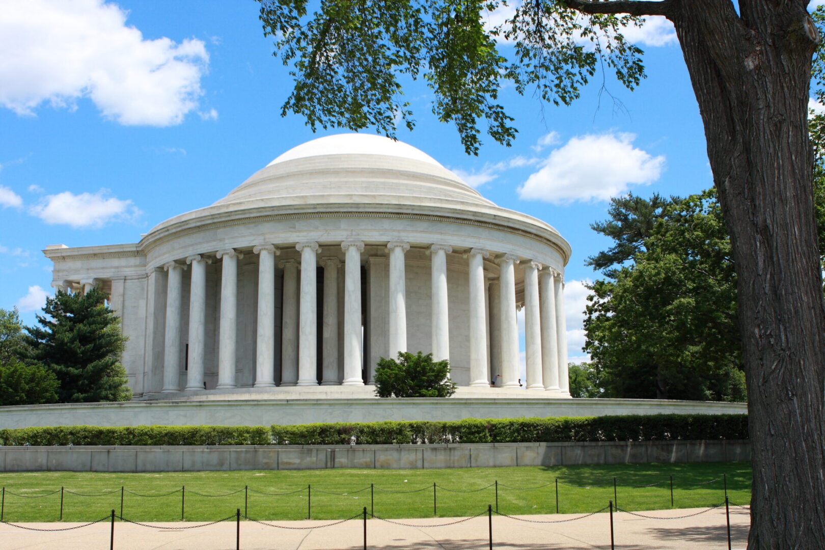 Jefferson Memorial with dome and columns