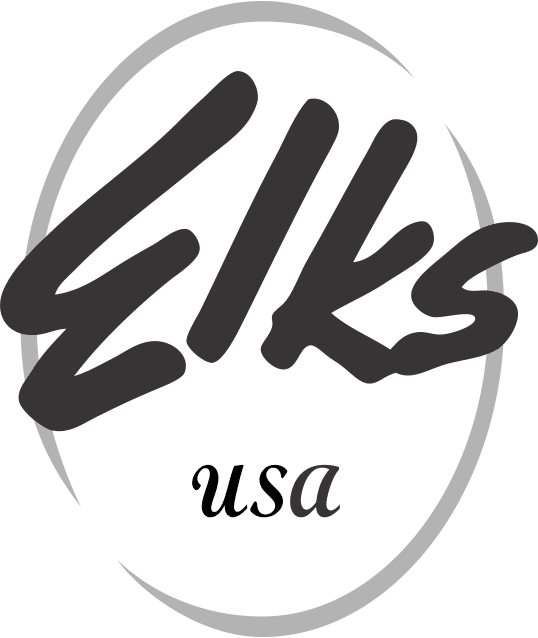 Elks USA black and gray oval logo