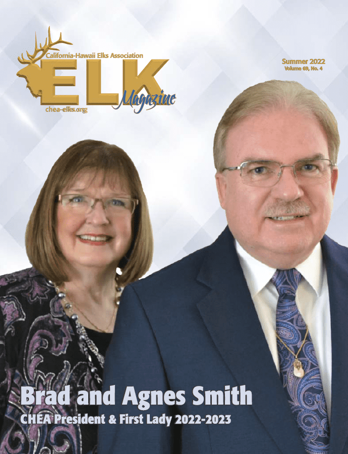 Couple portrait on Elks magazine cover