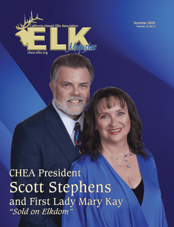 ELK magazine cover with smiling couple