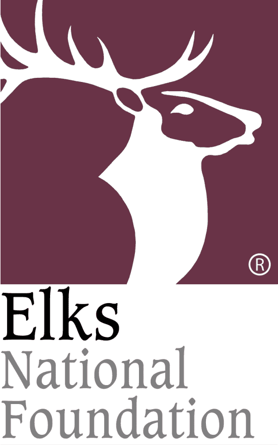 Elks National Foundation logo with white elk head