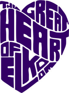 Purple heart-shaped text "Great Heart of Elko